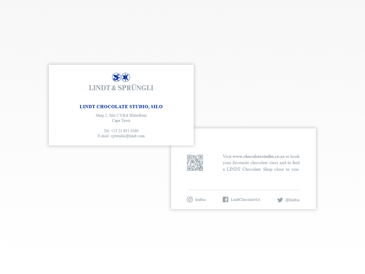 Design and production of Lindt Chocolate Studio cards