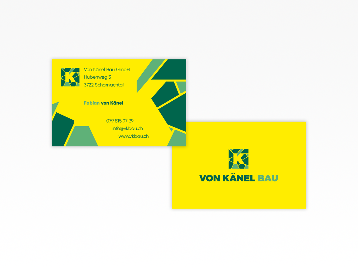 Visitenkarte Von Känel Bau