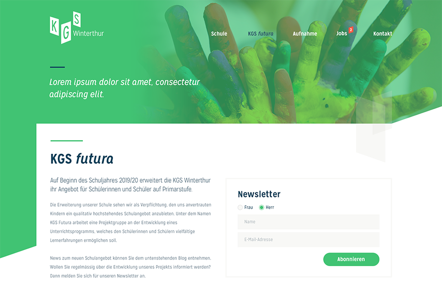 KGS Winterthur Webdesign, KGS futura